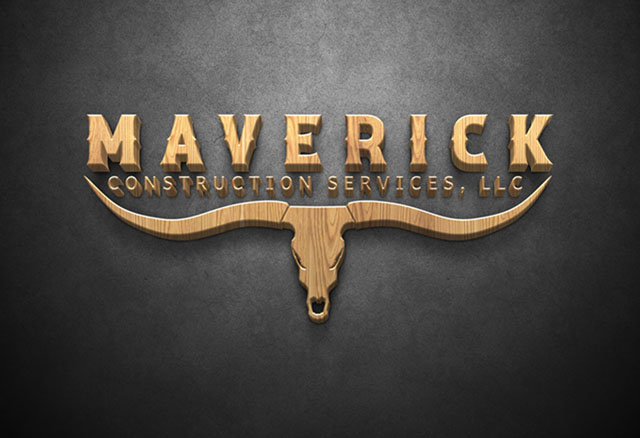 Maverick Construction Services Logo Design